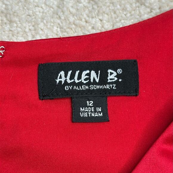 Allen B: Red Ruffled Dress - Picture 3 of 6